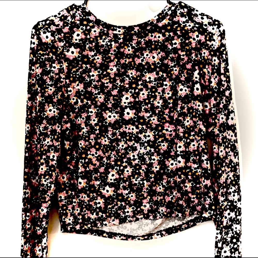 Wiles fable ribbed floral T